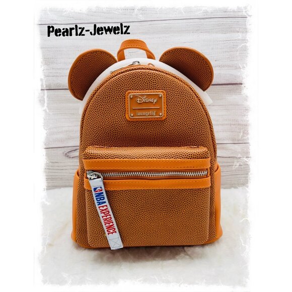 Loungefly Disney World Mickey Mouse NBA Basketball Experience Mini Backpack NWT